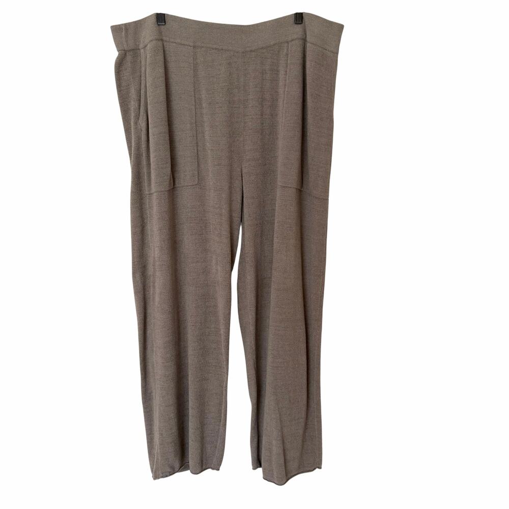 BAREFOOT DREAMS Cozychic Ultra Lite Knit Patch Pocket Wide Leg Pants, Size 2X